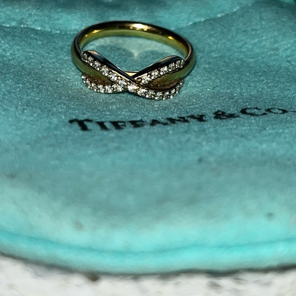 Tiffany & Co Gold Pave Infinity Ring - Picture 3 of 4